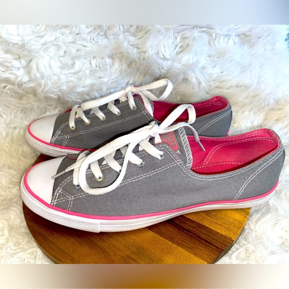 Converse Chuck Taylor All Star Grey & Pink Shoes Sneakers